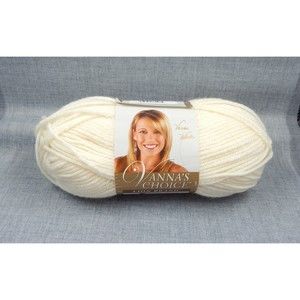 Lion Brand Vanna’s Choice Yarn Fisherman Blanc Acrylic 3.5 oz Single Skein